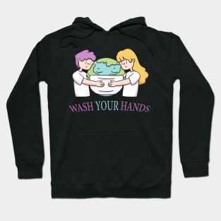 Wash Your Hands & Save The World - Social Distance Tshirt for Men or Women Hoodie